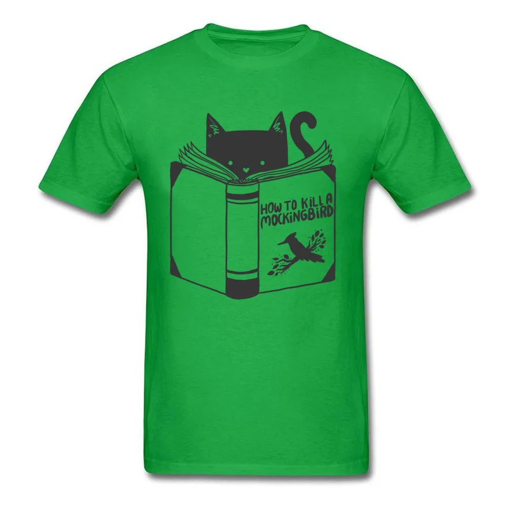 Fashionable Male Tshirts How to Kill a Mockingbird comfortable Tops Shirts Pure Cotton Short Sleeve Casual Tops Shirts O-Neck How to Kill a Mockingbird green