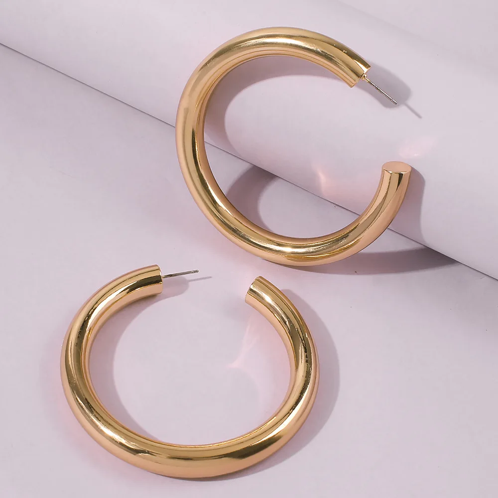 

YAAYOO Hyperbole Round Earring Classic Personality Temperament Earrings Copper Glamour Women Fashion Jewelry