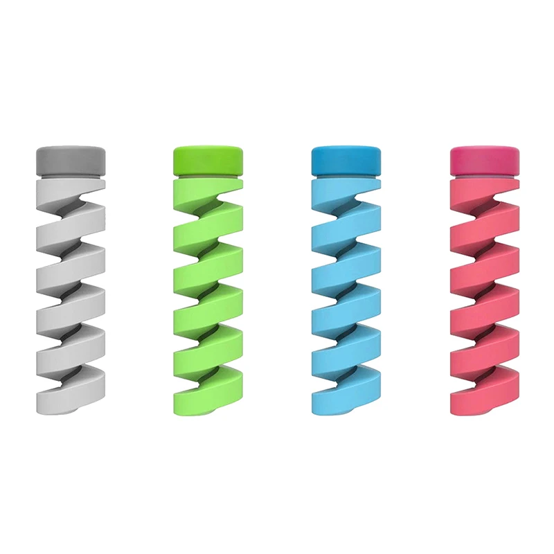

40/60pcs Spiral Cable Protector Data Line Silicone Bobbin Winder Protective For Iphone Android USB Charging Earphone Case Cover