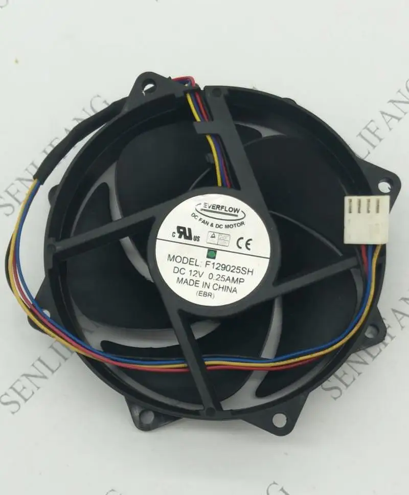 Grátis para Everflow Frete 0.25a 90x90x25mm 4-wure Servidor Ventilador Redondo F129025sh dc 12 v
