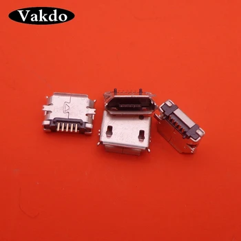 

100pcs 2 SMT feet 5P Micro USB Connector V8 Port Charge Socket Micro USB Jack dock plug For repairing phone Tablet Notbook ect