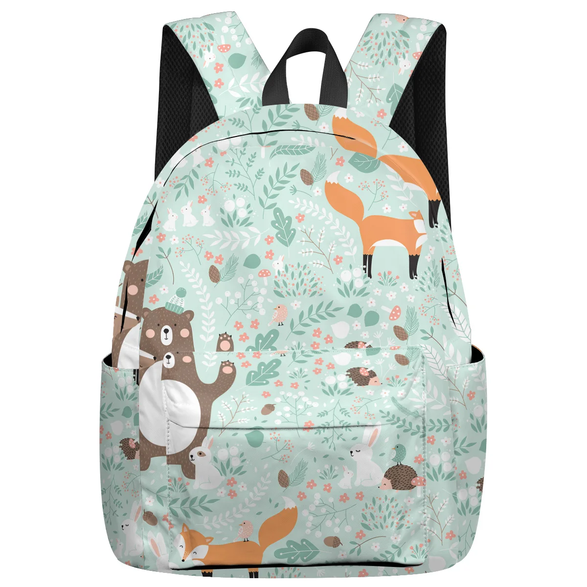 

WHEREISART Forest Animal Theme Backpacks Junior High School Student Athletic Backpack Business Daypack Sports Backpack Hiking