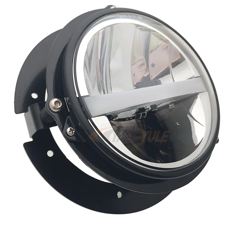 Черный светодиодный проектор 5 3/4 дюйма фара с DRL для индийского скаута Honda Shadow