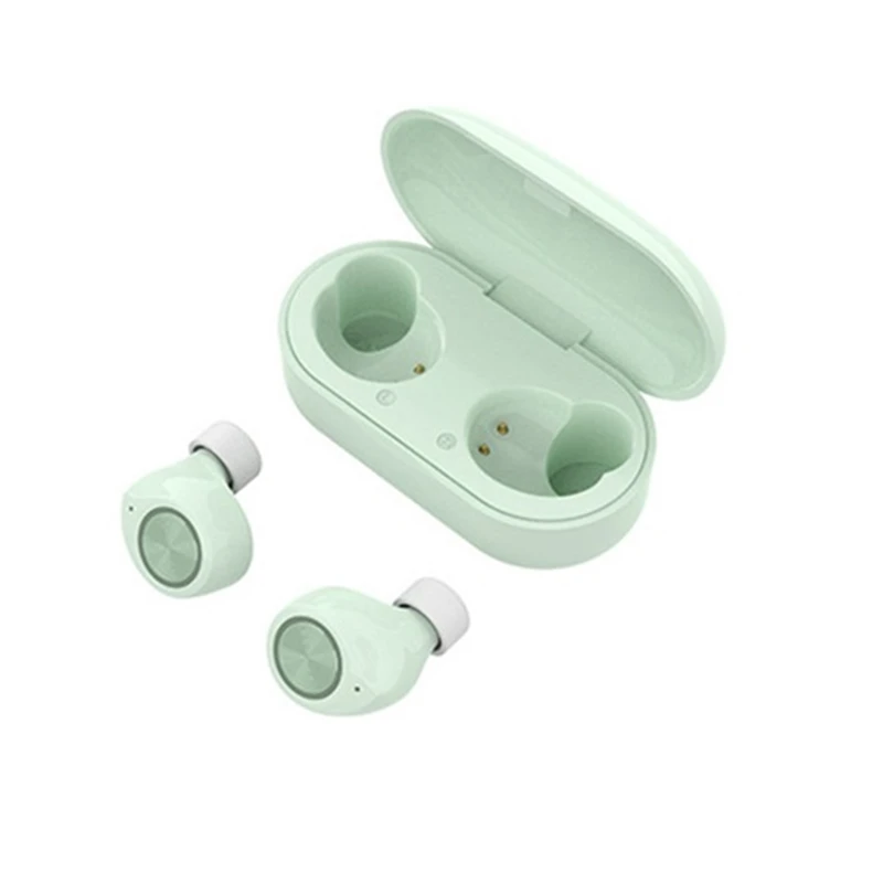 green TW60 туры беспроводные наушники Bluetooth наушники бизнес гарнитура 8D стерео звук наушники для Iphone xiaomi samsung huawe oppo - Цвет: green
