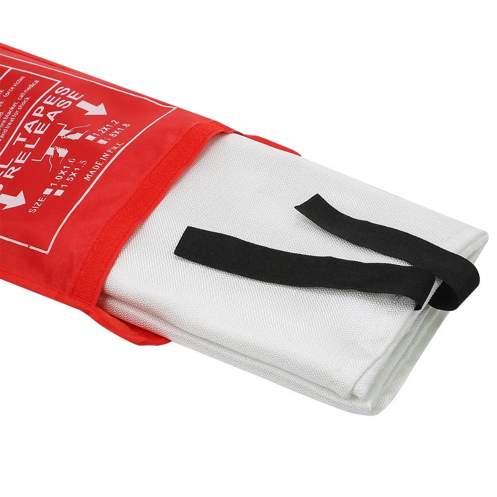 1.8M x 1.8M Fire Blanket Fiberglass Fire Flame Retardant Emergency Survival Fire Shelter Safety Cover Fire Emergency Blanket