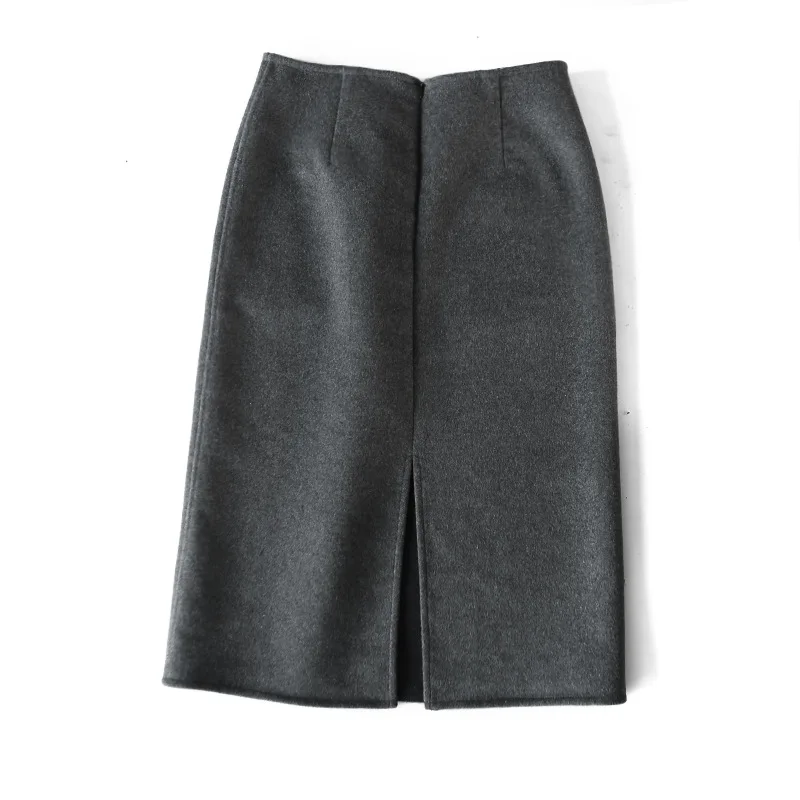 Mozuleva 2020 Autumn and Winter Double-Sided Two-Tone Double-Faced Woolen Goods Skirt Womens 2020 Spring Woolen Overskirt
