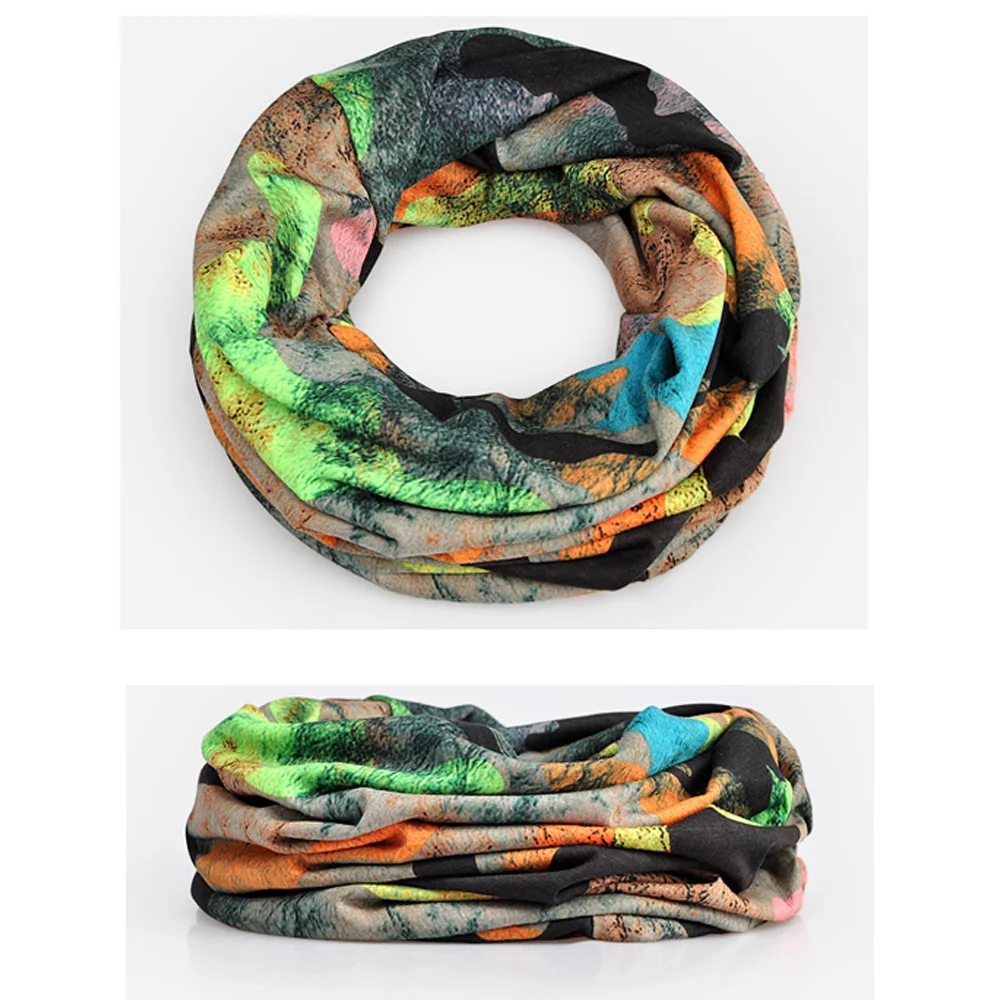 Men Women Colorful Camouflage Baggy Cap Multi-Use Neck Scarf Hat Soft Hats HATRX0060
