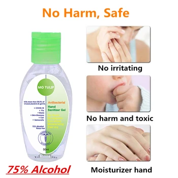 

50ml Portable Alcohol Hand Sanitizer Gel Anti-Bacteria Moisturizing Liquid Disposable No Clean Waterless Antibacterial Hand Gel