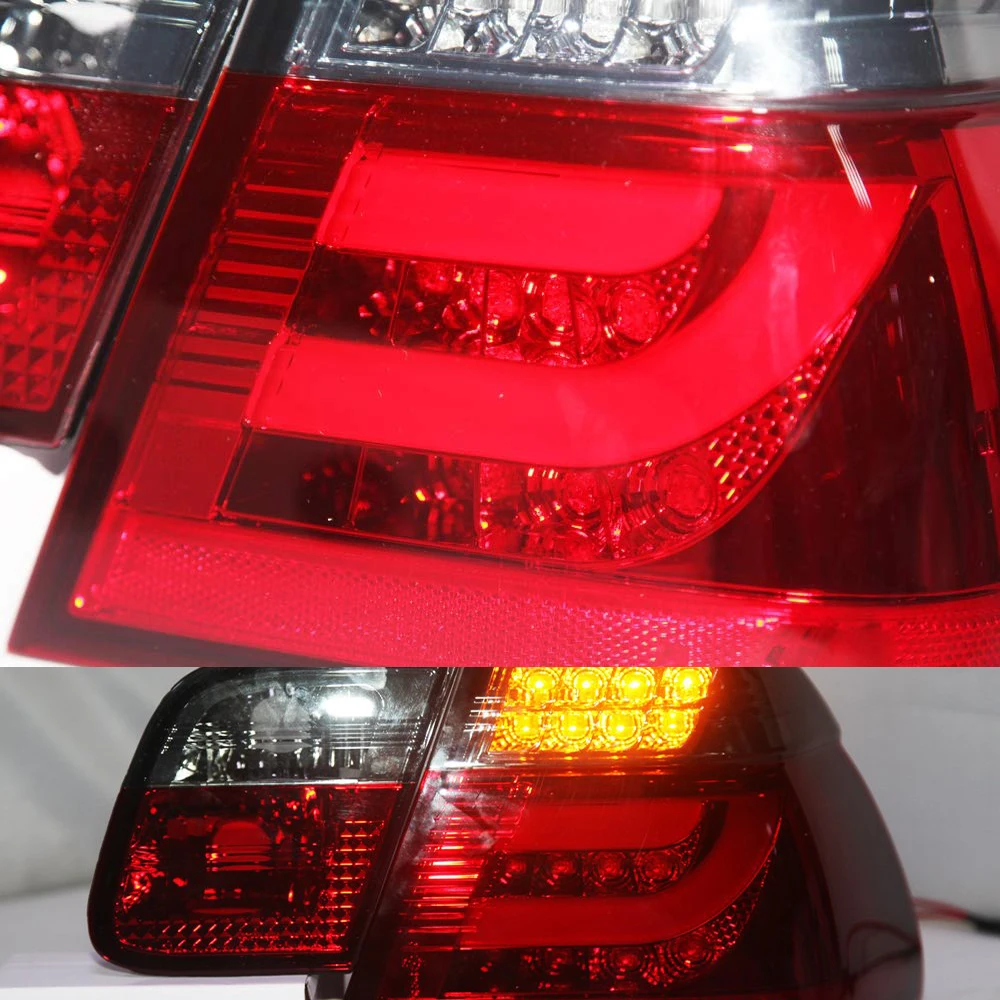 4 Pieces For BMW E46 3 Series 320 328 325 330CI LED Tail Lamps Back Lamp Rear Light 2001 to 2005 Year Red Black Color