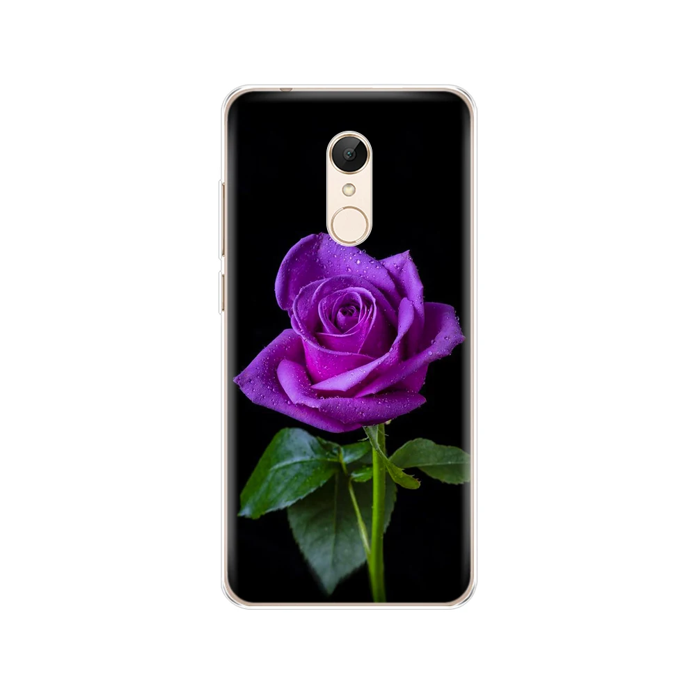 Silicone Case For xiaomi Redmi 5 Plus 5.99 Inch Case For xiaomi Redmi 5 5.7 inch Cover hongmi 5 Plus Phone Cases clear flower 