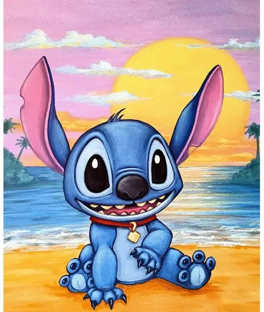 Disney Diamond Painting Cross Stitch Cartoon Lilo Stitch Nani Round DIY 5D Diamond Embroidery Picture Rhinestone Art Gift 