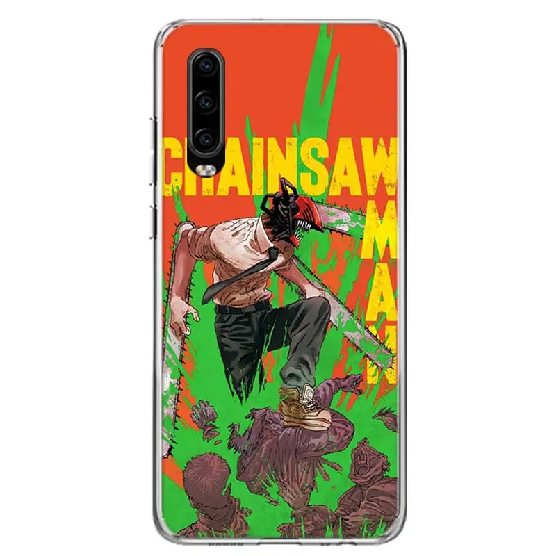 Capa de telefone Anime Chainsaw Man, capa para Huawei P30 Lite P50 Pro P20  P40 Lite E P Smart Z 2021 Y6 Y7 Y9 2019 Y6p Y9s Y7a, manga - AliExpress