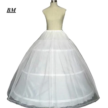 

2019 New Ball Gown Petticoat White Bridal For Girl Wedding Dresses Quinceanera Dresses Crinoline Underskirt with Lace Edge BM90