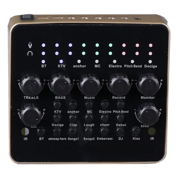 

USB Port Mixer 3D KTV Live Broadcast Mobile Phone Singing Computer Sound Card Recording External Microphone Audio Headset