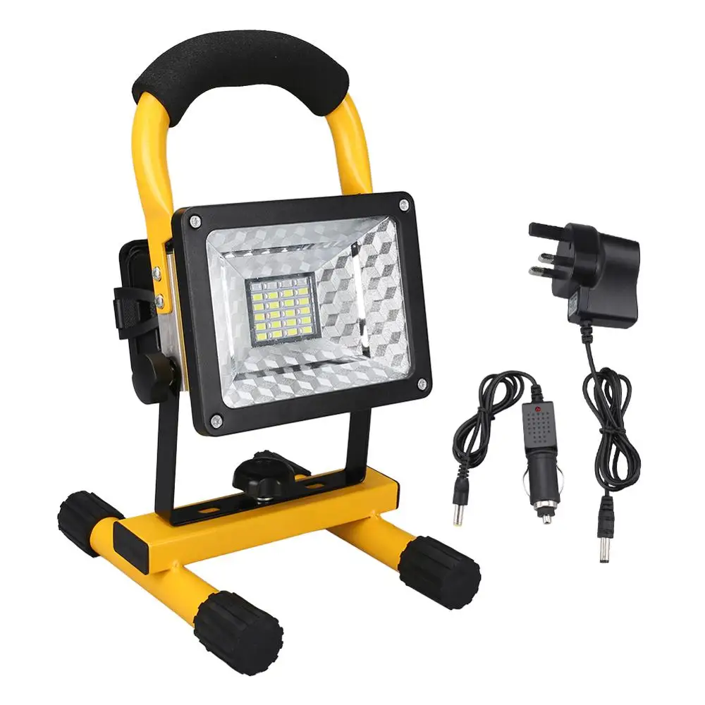 30W LED Portable Rechargeable Floodlight Waterproof Spotlight Battery