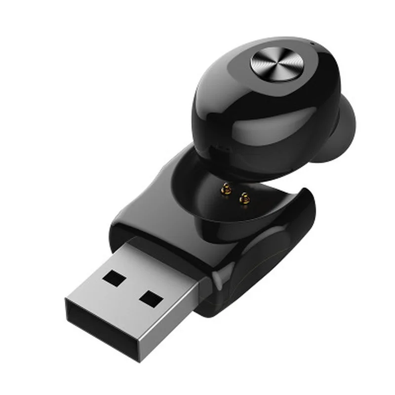 Новинка 2019 миниатюрные беспроводные Bluetooth наушники с USB зарядкой Спортивная