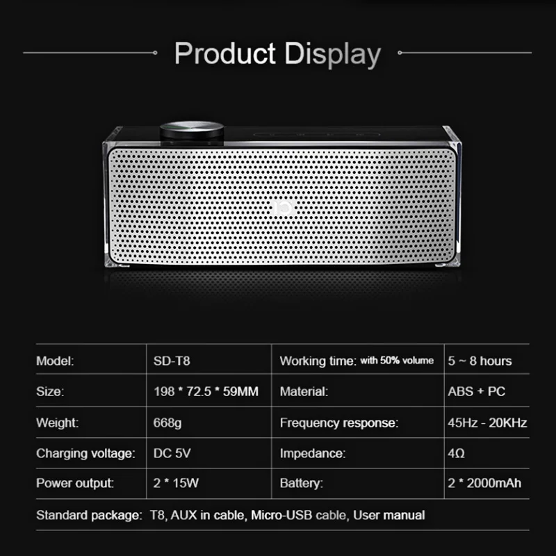 Профессиональная Bluetooth колонка звуковая панель Портативная для тура