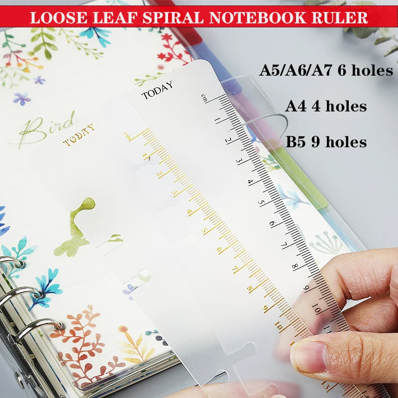 

Ruler A4 B5 A5 A6 A7 gold PP Matt Frosted Planner Agenda Dokibook for 6 Holes Loose Leaf Spiral Notebook Organizer