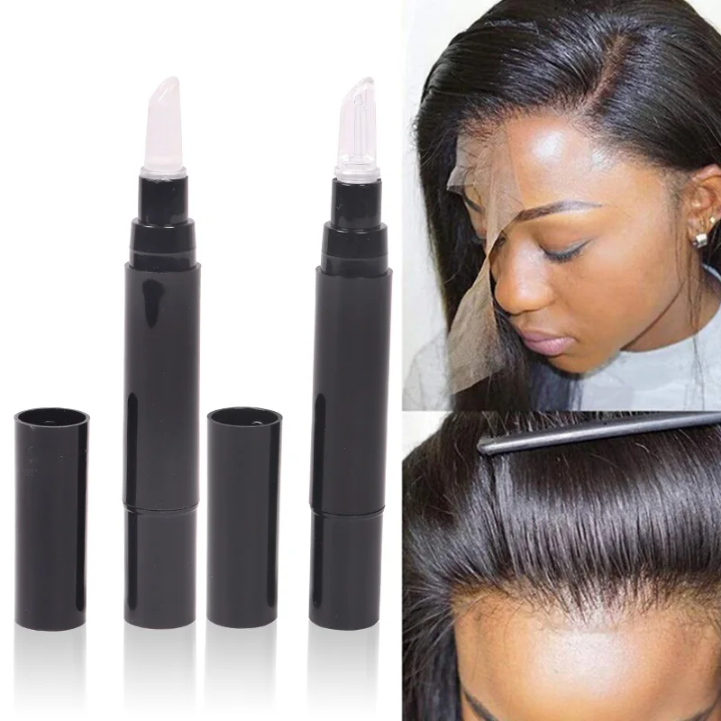 2Pcs Transparent White Lace Closure Wig Glue Invisible Waterproof Lace Pen Glue Bold Hold Wig Tools Super Hair Glue For Lace Wig