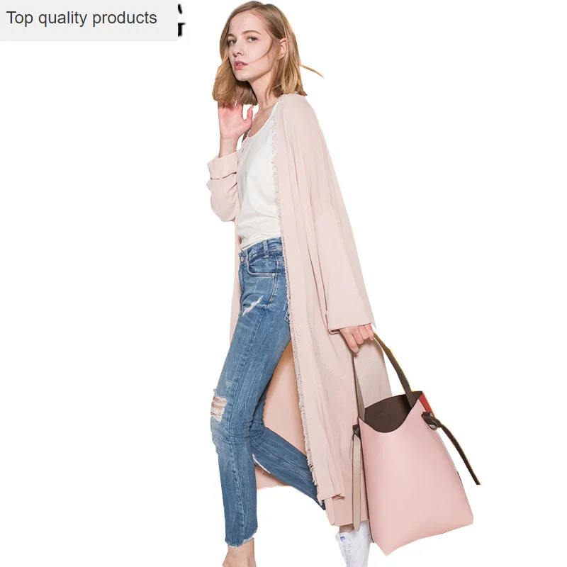European Long Women cardigan 2020 Summer Sleeve V Neck Cardigans Spring Female Tassel Coats Outwear Abrigos Mujer 160 |