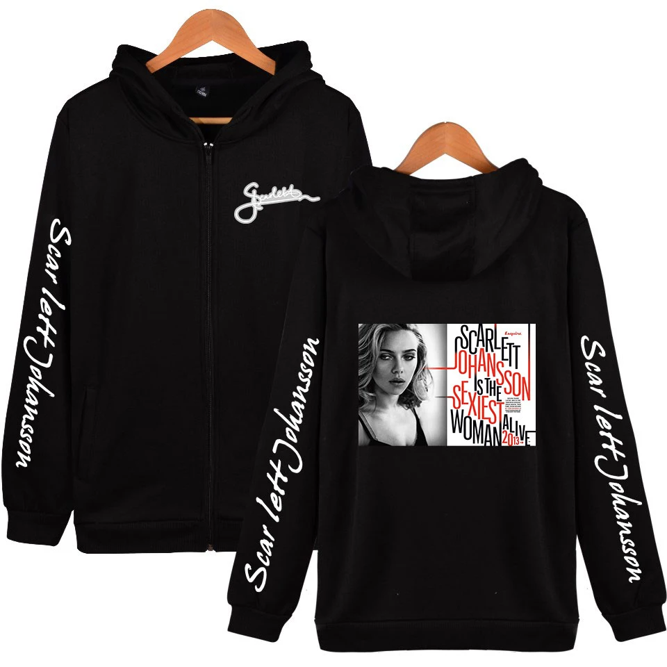 2019 new spring winter fashion men sweatshirt hoodie Scarlett Johansson star printed Harajuku cool streetwear tracksuit Hooded