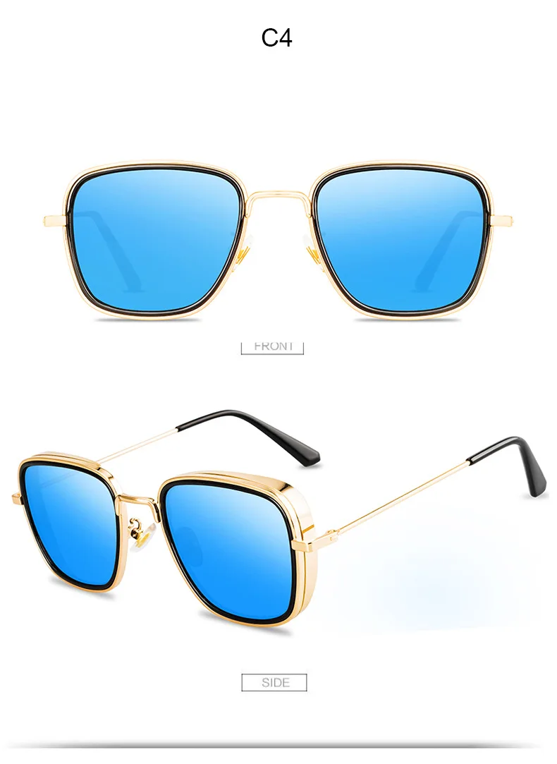 Роскошные квадратные солнцезащитные очки для женщин брендовый дизайн ретро сплав оправа большие солнцезащитные очки винтажное покрытие мужские Oculos Feminino UV400