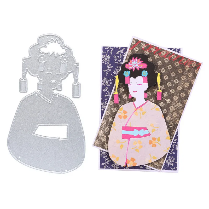 

YaMinSanNiO Wedding Bride Cutting Dies Chinese Classical Beauty Metal Dies for Cards Making Scrapbooking Embossing Stencil Craft