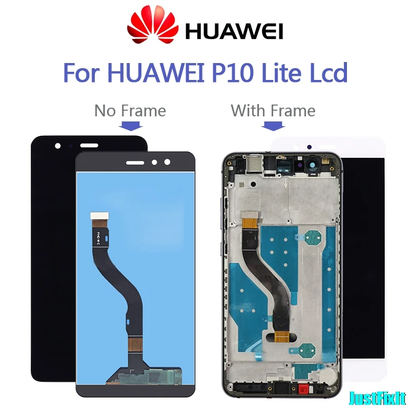For HUAWEI P10 Lite LCD Display Touch Screen Digitizer For Huawei P10 Lite LCD Screen with Frame P10lite Display ORIGINAL 5.2"