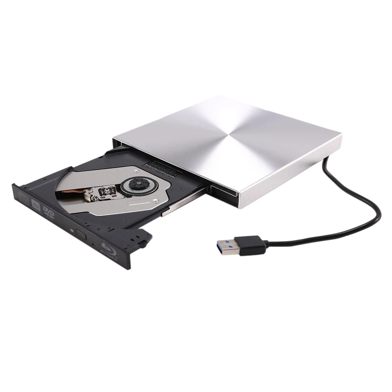 USB 3,0 Bluray плеер DVD/BD-ROM CD/DVD RW горелка Писатель воспроизведение Внешний DVD привод портативный для Windows 10/MAC OS