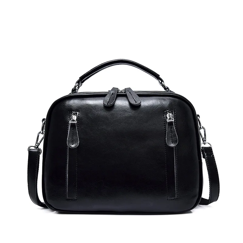 

2019 Spring New Style WOMEN'S Leather Bags Cowhide Shoulder Bag/ Hand Bag Trend WOMEN'S Bag Fashion Korean-style Boston Bag