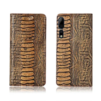 

Ostrich foot pattern genuine leahther phone bag for ZTE AXON 10 Pro phone case coque for ZTE AXON 7 A2017 flip cover funda case