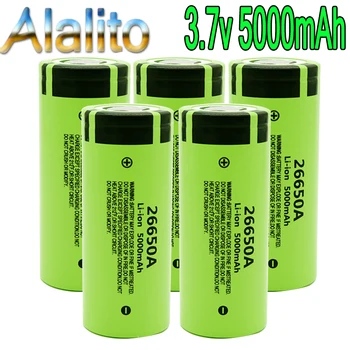 

100% Original New Battery For 26650A 3.7V 5000mAh High Capacity 26650 Li-ion Rechargeable Battery