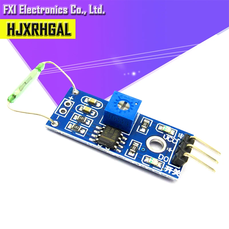 5pcs Dry reed pipe sensor module magnetron dry switch magnetic control new | Электронные компоненты и