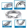 50/100Pcs Fishing Rings Stainless Steel Split Rings High Quality Strengthen Solid Ring Lure Connecting Ring Fishing Accessories ► Photo 3/6