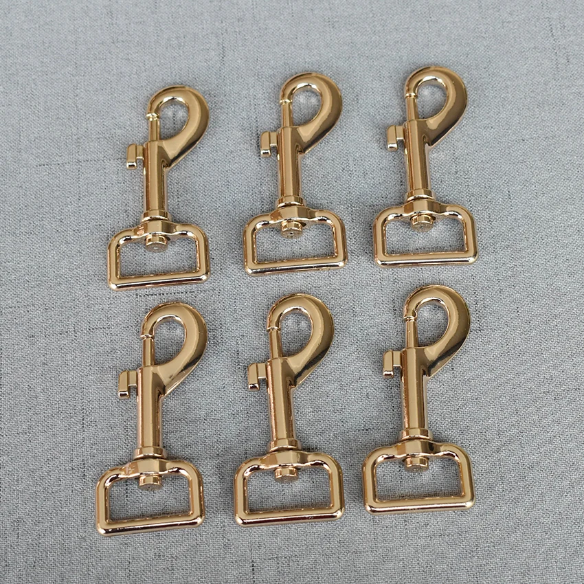 

50 Pieces 25mm Golden Metal Clasps Lobster Belt Strap Bag Buckles Dog leash Keychain Swivel Trigger Clips Snap Hook DIY