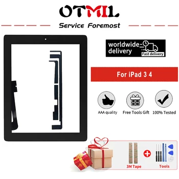 

Original Quality For iPad 3 4 iPad3 iPad4 A1416 A1430 A1403 A1458 A1459 Touch Screen Digitizer Replacement Sensor+Key Button