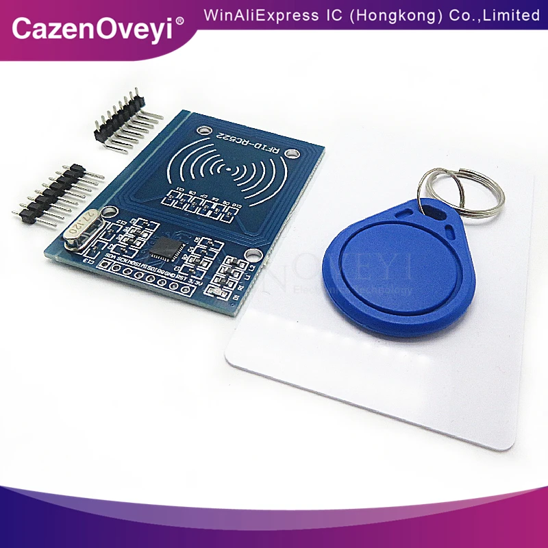 1pcs/lot MFRC-522 RC522 RFID RF IC card sensor to send S50 Fudan keychain for In Stock | Электронные компоненты и