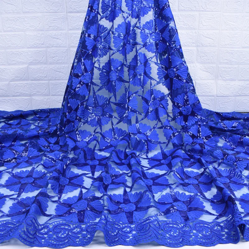 Нигерийские кружева с блестками ткань 2019 Высококачественная молочная шелковая