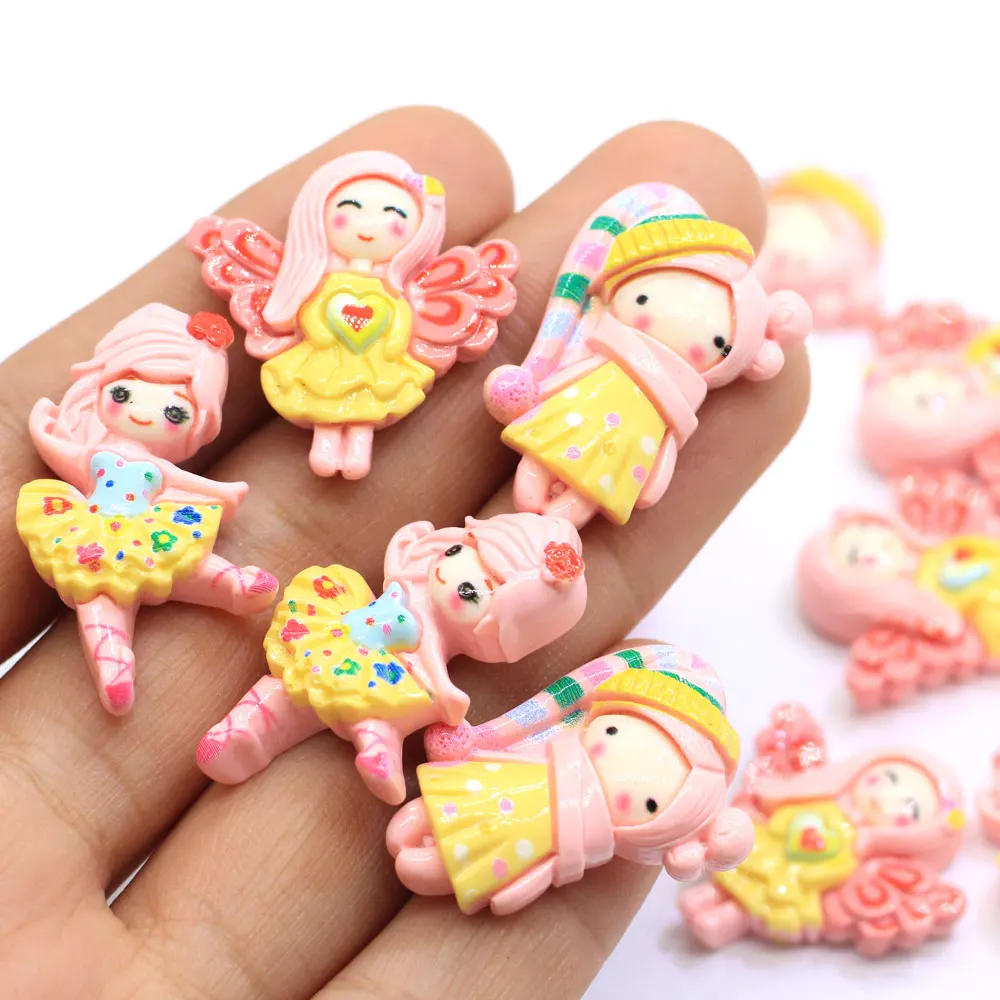20/50 шт в наборе Kawaii плоские пластмассовые мультфильм девочки; дети кабошоны очень милая маленькая девочка грузовых автомобилей лучший рождественский подарок для малышей