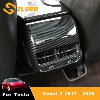 

Zlord ABS Interior Air AC Vents Conditioner Decorative Cover Trims For Tesla Model 3 2017 - 2020 Accessories