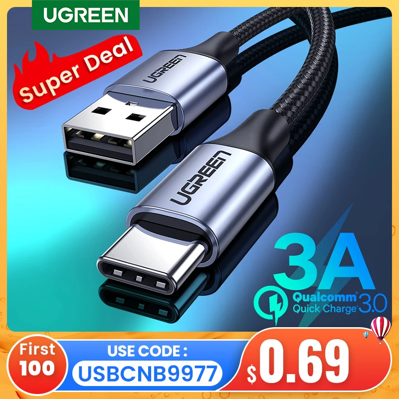 UGREEN cavo USB C per Xiaomi Redmi Note 10 USB tipo C 3A cavo di ricarica