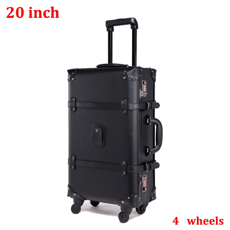 LEINASEN ретро чемодан на колёсиках набор Спиннер для женщин пароль тележка 24 дюймов чемодан колеса 20 дюймов Винтаж кабина дорожная сумка багажник - Цвет: 1PCS