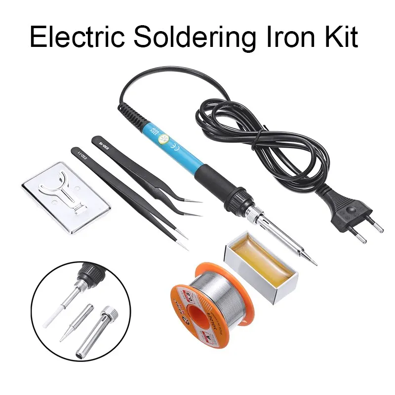 

Electric Soldering Iron kit Adjustable Temperature 220V 60W Welding Solder Rework Station Heat Pencil Repair Tools EU Plug