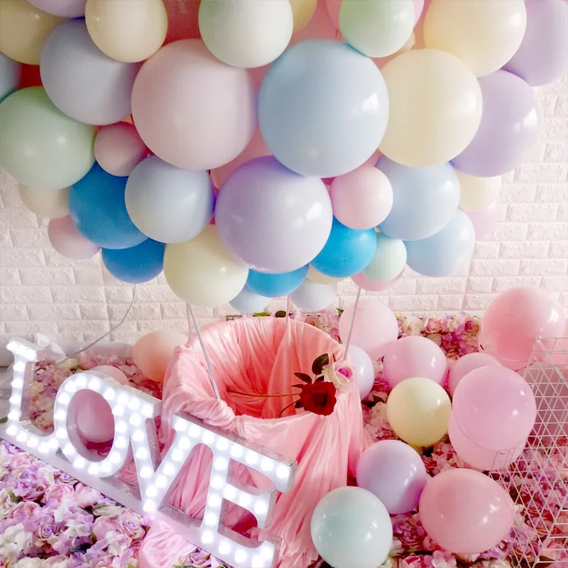 

100 globos de caramelo para fiesta de cumpleaños decoración niños acuerdo arco globos decoración suministros de boda