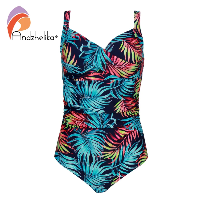 Women One-Piece Swimsuit Tummy Control Front Cross Bathing Suit