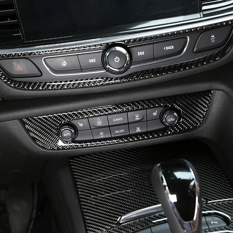 Car Interior Carbon Fiber Central Control Air Outlet Vent Frame Cover Trim Accessories For Buick Regal 2017-2020  