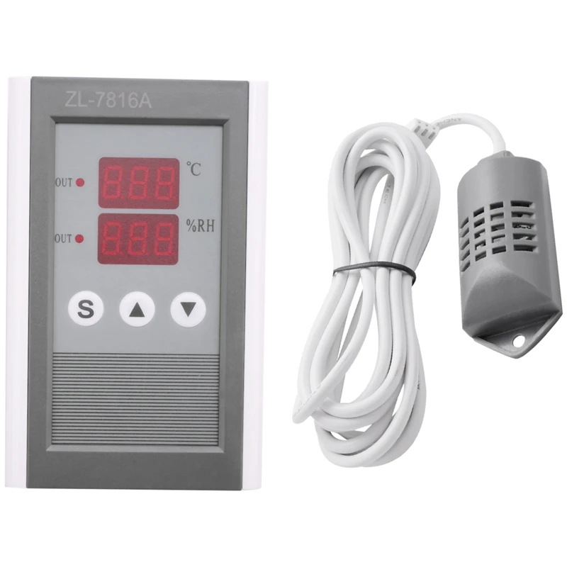 Zl-7816A 12V Температура и контроллер влажности термостат гигростат инкубатор