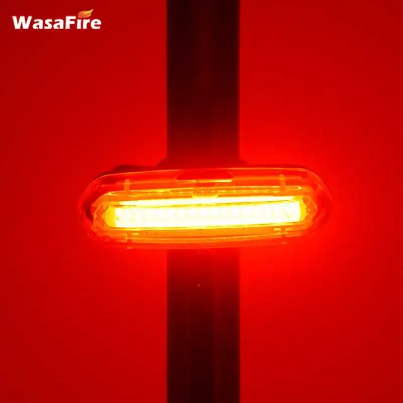 Светодиодный велосипедный светильник Wasafire luz bicicleta 300 лм с подзарядкой через USB Предупреждение о безопасности, велосипедный задний светильник, велосипедный фонарь с красным отражателем