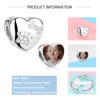 ELESHE 925 Sterling Silver Pet Paw Print Heart Custom Photo Charms Beads Fit Pandora Bracelet Necklace DIY Personalized Jewelry ► Photo 3/6