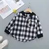 Children's Spring and Autumn Shirts Boys and Girls Thin Long-sleeved Shirts 2022 New Children's Cardigan Plaid Casual Shirts ► Photo 2/6